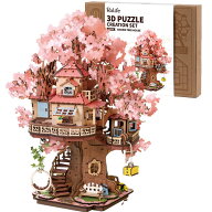 【SALE★990円OFF】【高評価】ROBOTIME 立体パズル 木製 3D ウッドパズル 桜 工作キット DIY Rolife クラ…
