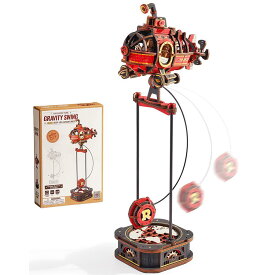 【450円OFF原価2999円】立体パズル 大人 子供 バランススイング モデル ウッドパズル ROKR 3Dウッドパズル 木組み パズル 対象年齢8+ 親子 DIY オルゴール 誕生日 プレゼント ギフト 説明書付き エースパイロット