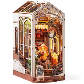 【550円OFF原価5500円】Rolife ブックヌック キット 立体パズル 3d ウッド パズル 和風 居酒屋 木製手作りキット ミニチュア ドールハウス キット ブックスタンド 組立本棚装飾 LEDライト ミニワールド 初心者で可能 プレゼントに最適 公式販売