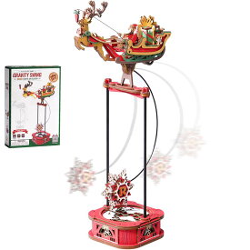 【300円OFF原価2999円】立体パズル 大人 子供 バランススイング モデル ウッドパズル ROKR 3Dウッドパズル 木組み パズル 対象年齢8+ 親子 DIY オルゴール 誕生日 プレゼント ギフト 説明書付き