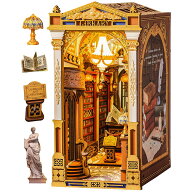 【SALE★594円OFF】Rolife ブックヌック キット 立体パズル 3d ウッド パズル ヨ一ロッパ風図書館 木製手…
