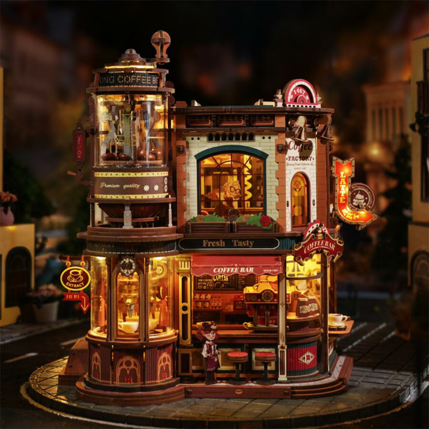 Robotime日本公式 on 来週発売予定の英語版新商品 待望の新作ミニチュアハウスがまもなく登場 ピンクの部屋 花屋さん アイスクリーム屋さん ケーキショップ 秋千付きガーデンテラス カフェテラス Robotime Rolife DIY