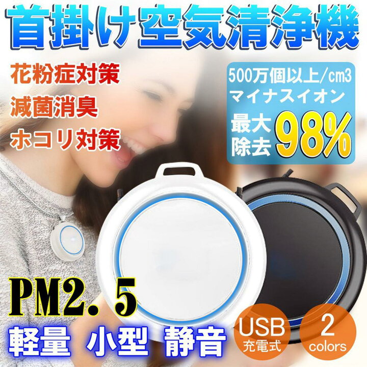 楽天市場】イオン発生機 マイナスイオン発生器 空気清浄機 首掛け 小型 