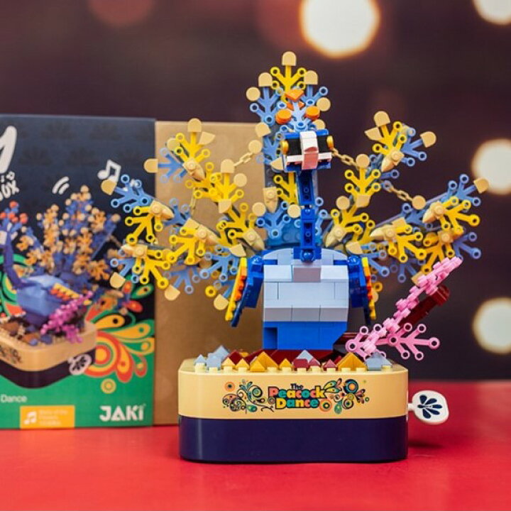 楽天市場 ブロック おもちゃ 組み立て オルゴール 孔雀 子供 おもちゃ 誕生日プレゼント 男の子 女の子 誕生日 プレゼント 小学生 回転 動く ギミック 音楽ボックス メロディ かわいい 癒し 癒しグッズ 飾り 装飾 手作り クリスマスプレゼント 子ども こども 中学生