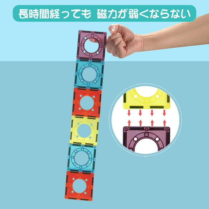 楽天市場】マグネットブロック 磁石おもちゃ 77ピース 誕生日 