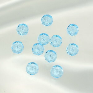 チェコビーズ FP スペイサー 3 6mm アクアマリンファイアポリッシュ変形 スペイサー 手芸 ビーズ パーツ ガラズビーズ ガラス アクセサリーパーツ ハンドメイドパーツ