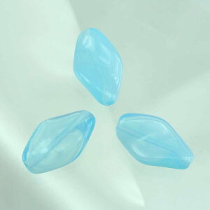 チェコビーズ ツイスト 22 14mm ダークアクアマリン プレストビーズ変形 ツイスト 22×14mm 手芸 アクセサリー ハンドメイド パーツ