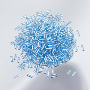 チェコビーズ マコ4/1.3ミリ アクアシルバーライン シードビーズ/マコ/4×1.3mm アクセサリーパーツ ハンドメイドパーツ