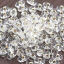 チェコビーズ ファルファーレ大 シルバーライン【シードビーズ/ファルファーレ/3.2×6.5mm/アクセサリーパーツ/ハンドメイドパーツ】★