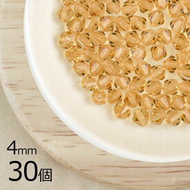 【期間限定30%OFF】チェコビーズ スクエア ソロバン バイコーン 30個 マシンカット ライトピーチ ピンク系 約4mm 材料 ガラスビーズ パーツ