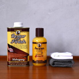 IZ39611I★HOWARD メンテナンスキット マホガニー レストアフィニッシュ 236mI フィーデンワックス 140ml 保護補修 ハワード 送料無料