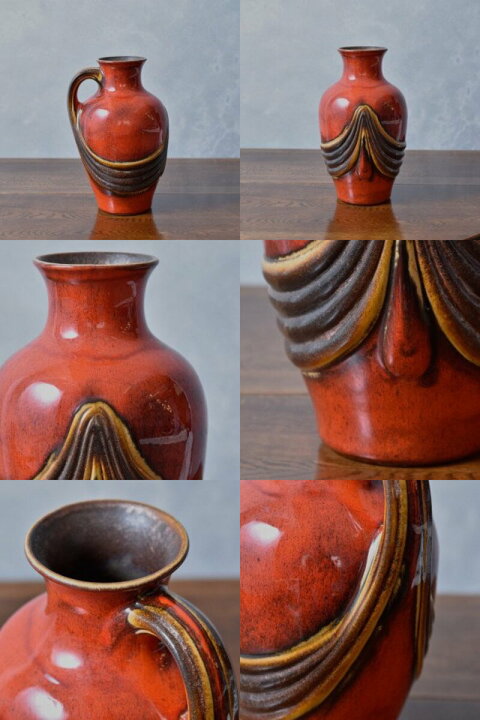 大人の上質 アメリカ輸入雑貨 ヴィンテージ 作家物 壺 大きめの花瓶 陶器製 器