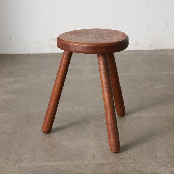 英国 アンティーク オーク材 木製 スツール 椅子 踏み台 花台 イギリス-
