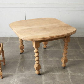 英国 アンティーク ストリップド加工 ハンドル開閉式 ダイニングテーブル 伸長式 木彫刻 エクステンション 拡張天板 イギリス IZ71146F