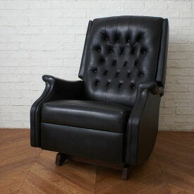 ジャパン ビンテージ ロッキングチェア リクライニング ソファ 北欧 スタイル ヴィンテージ 1人掛け フットレスト 付き 揺り椅子 IZ84474F