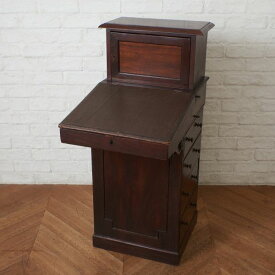 英国 アンティーク ダベンポートデスク 木製 マホガニー 小型 ライティング デスク 学習机 勉強机 収納 書斎机 イギリス 西洋 IZ87735N