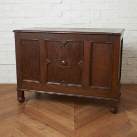 英国 アンティーク ブランケットボックス オーク 収納箱 コファー イギリス 木彫刻 ローテーブル センターテーブル クラシック IZ91330N