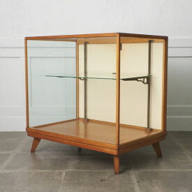 英国 アンティーク ショーケース オーク 飾り棚 カウンターテーブル ガラスケース 店舗什器 ディスプレイ キャビネット イギリス IZ92020F