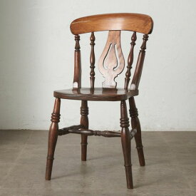 英国 アンティーク キッチンチェア エルム 無垢材 ウィンザー チェア 椅子 ダイニングチェア 木製 年代物 イギリス クラシック IZ92779F