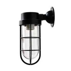 NAVE-B ブラケットライト ブラック 防雨型 ガラス 玄関ライト ウォールランプ 壁掛け灯 レトロ 間接照明 外灯 LED対応 工業系 IZ46320S