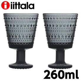 iittala イッタラ Kastehelmi カステヘルミ ユニバーサルグラス 260ml ダークグレー 2個セット グラス コップ ペア クーポン150『送料無料（一部地域除く）』