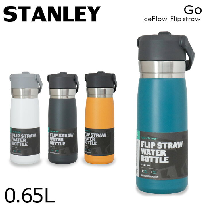 Go Flip Straw Water Bottle, 0.65L