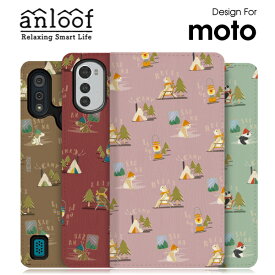 anloof motorola moto z3play ケース 手帳型 手帳型ケース z3 play カバー モトローラ スマホケース キャンプ くま レディース ブランド パンダ 猫 犬 かわいい