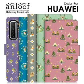 anloof HUAWEI ケース 手帳型 P30 lite Premium HW-02L HWV33 手帳型ケース キャラクター P20 Pro nova lite 3 カバー ファーウェイ スマホケース P20 Pro P10 nova2 novalite2 honor9 カード収納 ブランド かわいい 動物 右利き