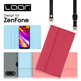 LOOF STRAP Zenfone 10 9 8 Max Pro Plus M2 M1 ケース カバー Zenfone Live L1 5Q 5 5Z 4 Max Zenfone9 Zenfone8 Zenfonemax pro ケース カバー 手帳型 スマホケース スマホショルダー ショルダー 肩掛け 斜め掛け ストラップ カード収納 カードポケット シンプル 定番