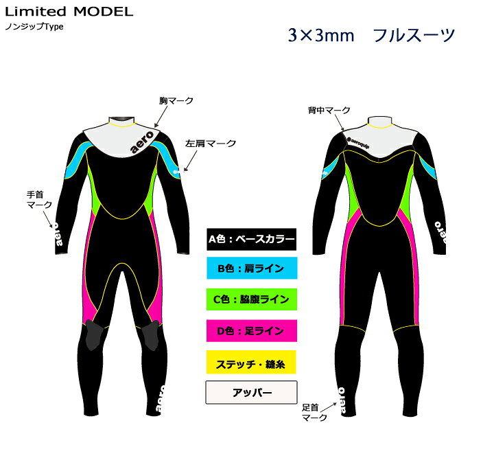 楽天市場】ジャーフル【カスタムオーダー】フルスーツ 3mm メンズ 
