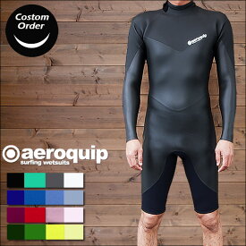 ロンスプ【カスタムオーダー】長袖 スプリング メンズ レディース スキン 素材 修理 / ジップ ファスナー / ★クラシックMODEL エアロクイップ ウェットスーツ 夏用
