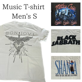MUSIC ミュージシャン メンズTシャツ Sサイズ ボン・ジョヴィ Bon Jovi モトリー・クルー Mötley Crüe シャナイア・トゥエイン Shania Twain BLACK SABBATH ブラックサバス