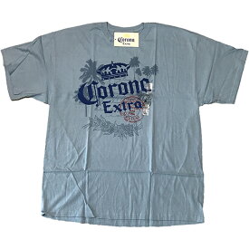 Corona Extra (コロナ・エキストラ) - メンズ 半袖Tシャツ Blue [XLサイズ]