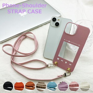 スマホショルダー iPhone SE 第2世代 第3世代 2020 2022 iPhone8 iPhone7 ストラップホルダー クリアケース 携帯ショルダー フォトフレーム柄 窓付き ニュアンスカラー 肩掛け 首掛け 斜めがけ ネック