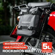 お買い物マラソン★15%OFF【4299円→3654円】バイク サイドバッグ 防水 5L シームレス ロールトップ ツー…
