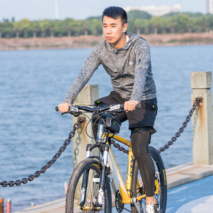 楽天市場 スポーツウェア メンズ レディース ユニセックス 春 夏 秋 ランニングウェア サイクリングウェア 長袖 ジャージ フード付 フーディ パーカー ジッパー 指穴付 指あな付き ジョギング ウェア おしゃれ 吸汗 速乾 裏起毛 通気性 マイクロフリース Lkw007