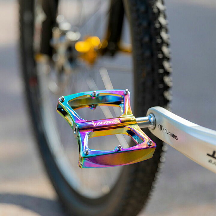 超特価激安 KOOTU 自転車ペダル 折りたたみペダル 非スリップアルミニウム自転車ペダル 16インチメインシャフトは 道路自転車MTBマウンテン 