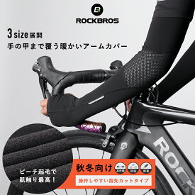 マラソンSALE★10%OFF【2138円→1924円】冬用アームカバー 【送料無料】 裏起毛 裏フリース 腕カバー スポーツアームカバー ジム ランニング 筋トレ サイクリング トレーニング ポタリング ゴルフ メンズ レディース ユニセックス 男女兼用 上腕部分に滑り止め付き 汗垂