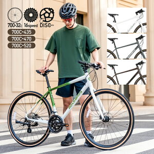 �y5��OFF�N�[�|���z�N���X�o�C�N 700×32C RIDA 16speed 16�i�ϑ� 2×8�� �A���~�t���[�� �������f�B�X�N�u���[�L �X���[�X�E�F���h�n�� ROCKBROS ���b�N�u���X 700C �y�� �Z�~�����P�[�u���݌v �V�}�m SH