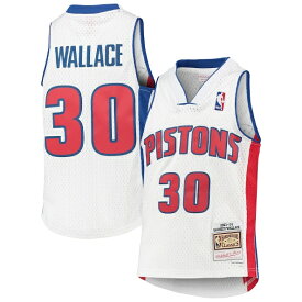 Rasheed Wallace デトロイトピストンズ ミッチェル＆ネス ユース 2003/04 ハードウッドクラシックス スウィングマン ジャージー - ホワイト