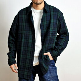 【送料無料】 JAPAN BLUE JEANS ジャパンブルージーンズ ダブルガーゼ DELI SHIRT デリシャツ ワイドシルエット ワークシャツ チェックシャツ 羽織 長袖 メンズ ブランド 日本製 おしゃれ カジュアル アメカジ ナチュラル ブラックウォッチ ブルーチェック (62-jls1060m31)