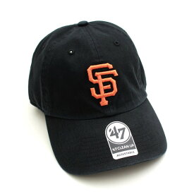 '47 キャップ 帽子 ブランド 47 ベースボールキャップ サンフランシスコ ジャイアンツ San Francisco Giants ローキャップ ブラック 黒 メンズ レディース MLB 公式 メジャーリーグ 刺繍 ヴィンテージ加工 CLEAN UP クリーンナップ フォーティーセブン (94-brgw22gwsbk)