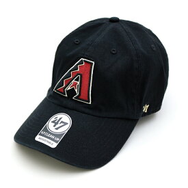 '47 キャップ 帽子 CLEAN UP 47 クリーンナップ Arizona Diamondbacks アリゾナ ダイヤモンドバックス ベースボールキャップ ブランド ローキャップ ブラック メンズ レディース MLB 公式 メジャーリーグ 刺繍 浅め ウォッシュド加工 フォーティーセブン (94-rgw29gws)