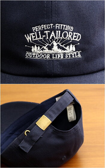 メンズレディースウェルテイラードWell-Tailored帽子ブランドローキャップ刺繍コットンツイルベースボールキャップBBキャップ6パネルツバ長め被り浅めフリーサイズおしゃれカジュアルアメカジアウトドアベージュブラックカーキネイビー(07-chc015)