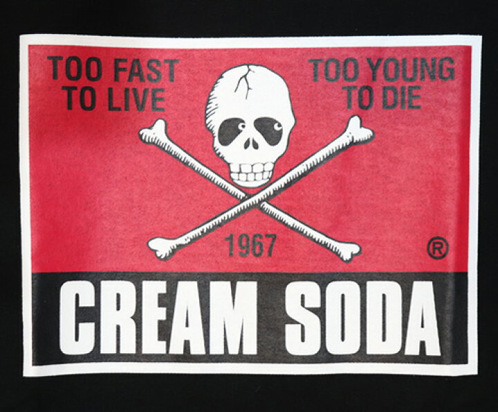 楽天市場】CREAM SODAクリームソーダ◇CS 角ドクロTシャツ◇◇BLACK 