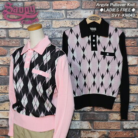 SAVOY CLOTHINGサボイクロージング◆Argyle Pullover Knit◆◆LADIES FREE◆SVY-KN043