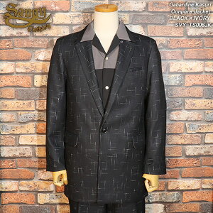 SAVOY CLOTHING �T�{�C�N���[�W���O Gabardine Kasuri Conpora Jacket BLACK×IVORY �J�X���R���|���W���P�b�g SVY-TS006JK