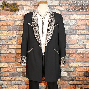 SAVOY CLOTHING �T�{�C�N���[�W���O Leopard Switch Taylor Made Edward Jacket �q���E���؂�ւ��G�h���[�h�W���P�b�g SVY-EJK015 BLACK×GOLD LEO