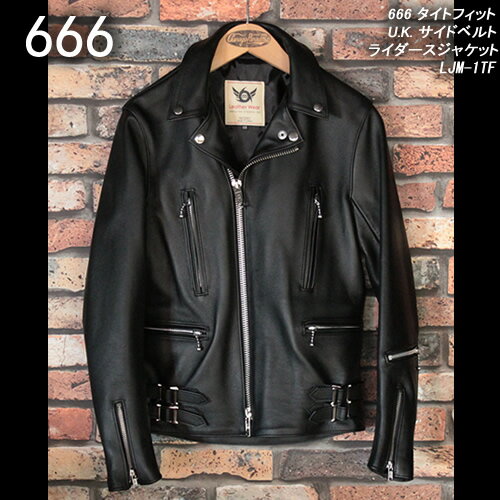 楽天市場 666トリプルシックス 666 タイトフィットu K サイドベルトライダースジャケット Ljm 1tf Cream Soda Shop Garage Paradise
