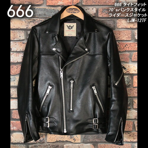 楽天市場 666トリプルシックス 666 タイトフィット70 Sパンクスタイルライダースジャケット Ljm 12tf Cream Soda Shop Garage Paradise